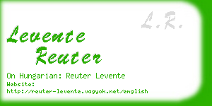 levente reuter business card